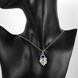 Wholesale Romantic Silver Plated blue CZ retro Necklace delicate hot sale women jewelry TGSPN009 4 small