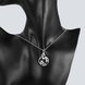 Wholesale Romantic Silver Plated blue CZ hollow round Necklace delicate hot sale women jewelry TGSPN010 4 small