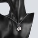 Wholesale Romantic Silver Plated blue CZ retro Necklace delicate hot sale women jewelry TGSPN011 4 small