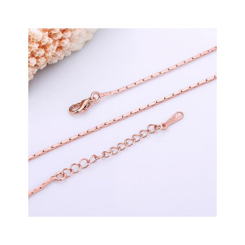 Wholesale Trendy Rose Gold Geometric Chain Nceklace TGCN012 0