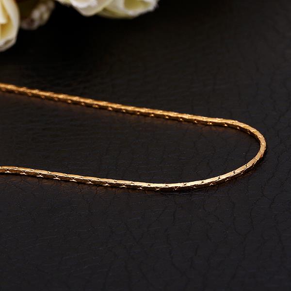Wholesale Trendy Rose Gold Geometric Chain Nceklace TGCN012 3