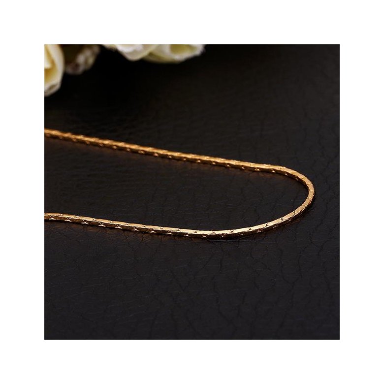 Wholesale Trendy Rose Gold Geometric Chain Nceklace TGCN012 3