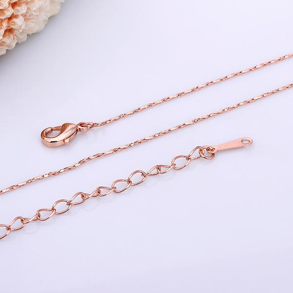 Wholesale Romantic Rose Gold Geometric Chain Nceklace TGCN013 2