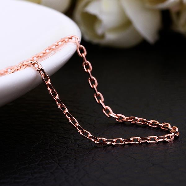 Wholesale Trendy Rose Gold Geometric Chain Nceklace TGCN014 0