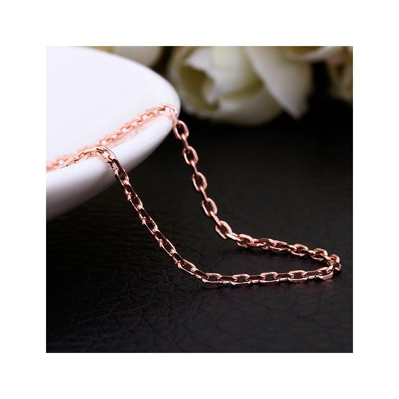 Wholesale Trendy Rose Gold Geometric Chain Nceklace TGCN014 0