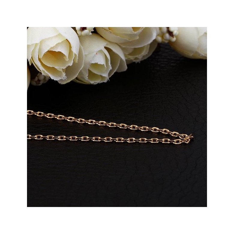 Wholesale Trendy Rose Gold Geometric Chain Nceklace TGCN014 3