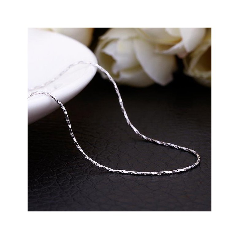 Wholesale Romantic Platinum Geometric Chain Nceklace TGCN015 0