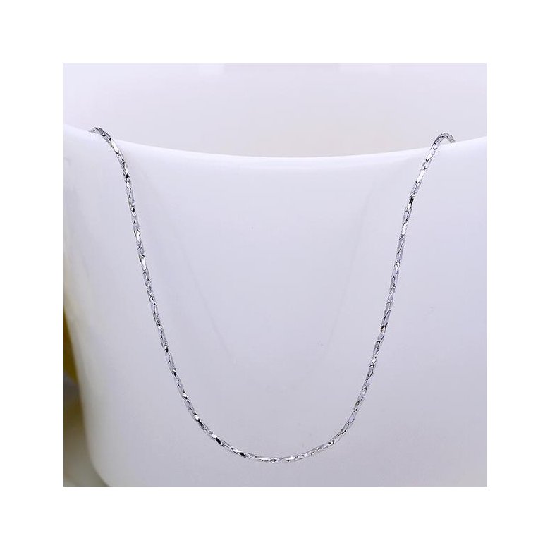 Wholesale Romantic Platinum Geometric Chain Nceklace TGCN015 1