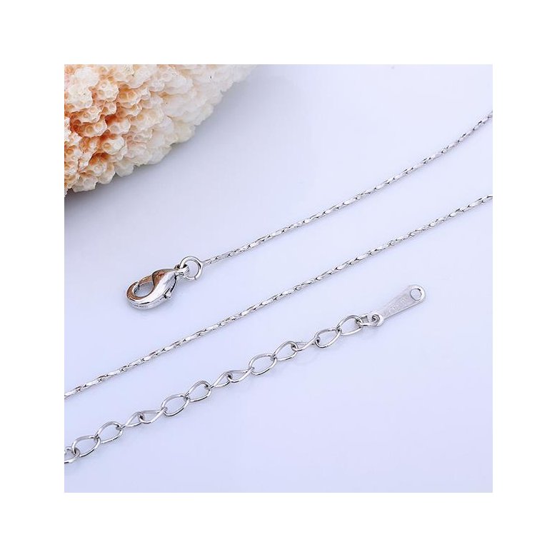 Wholesale Romantic Platinum Geometric Chain Nceklace TGCN015 2