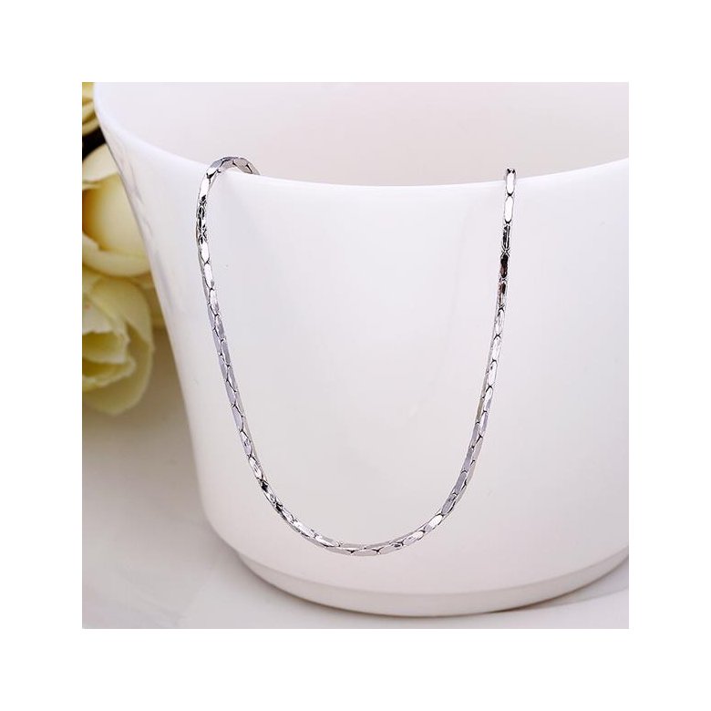 Wholesale Trendy Platinum Geometric Chain Nceklace TGCN016 0