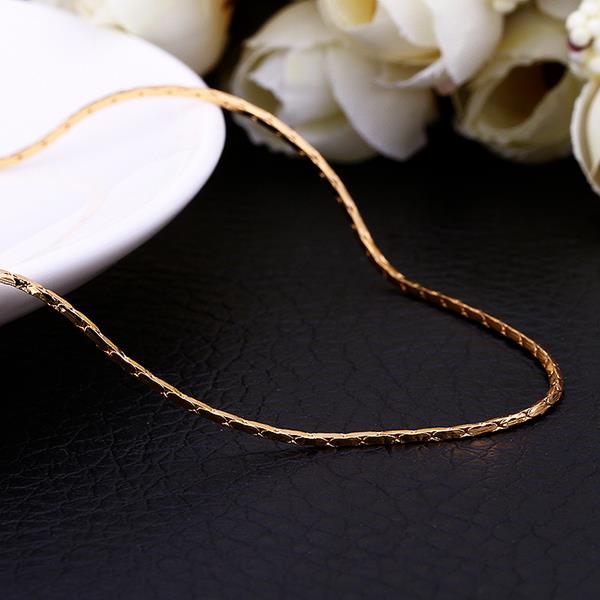Wholesale Trendy 24K Gold Geometric Chain Nceklace TGCN017 2