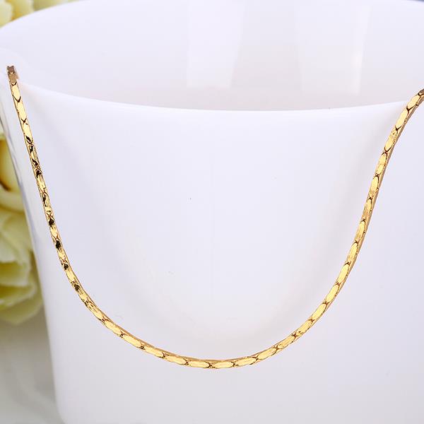 Wholesale Trendy 24K Gold Geometric Chain Nceklace TGCN017 3