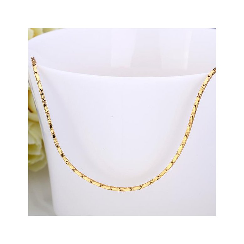 Wholesale Trendy 24K Gold Geometric Chain Nceklace TGCN017 3