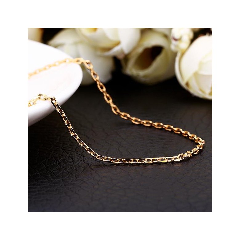 Wholesale Trendy 24K Gold Geometric Chain Nceklace TGCN018 1