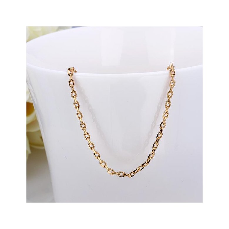 Wholesale Trendy 24K Gold Geometric Chain Nceklace TGCN018 2