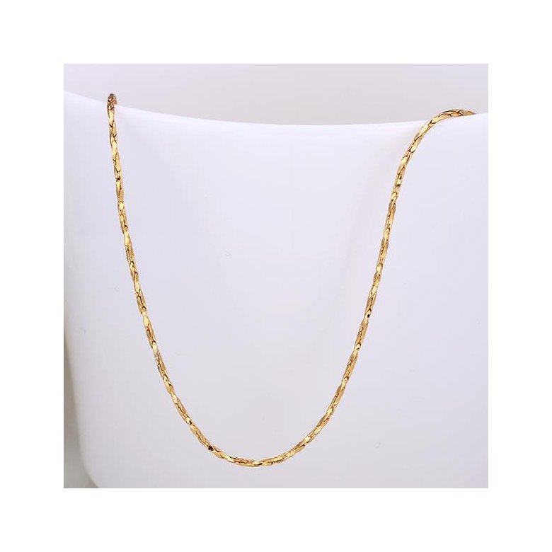 Wholesale Romantic 24K Gold Geometric Chain Nceklace TGCN019 3