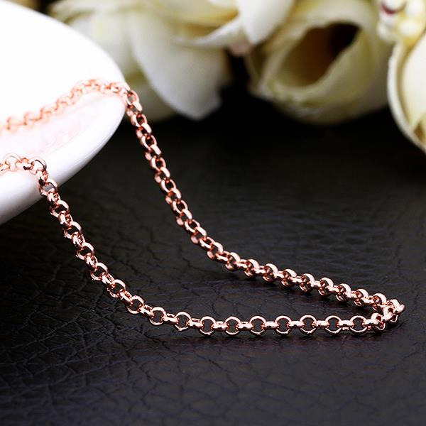 Wholesale Trendy Rose Gold Geometric Chain Nceklace TGCN020 0