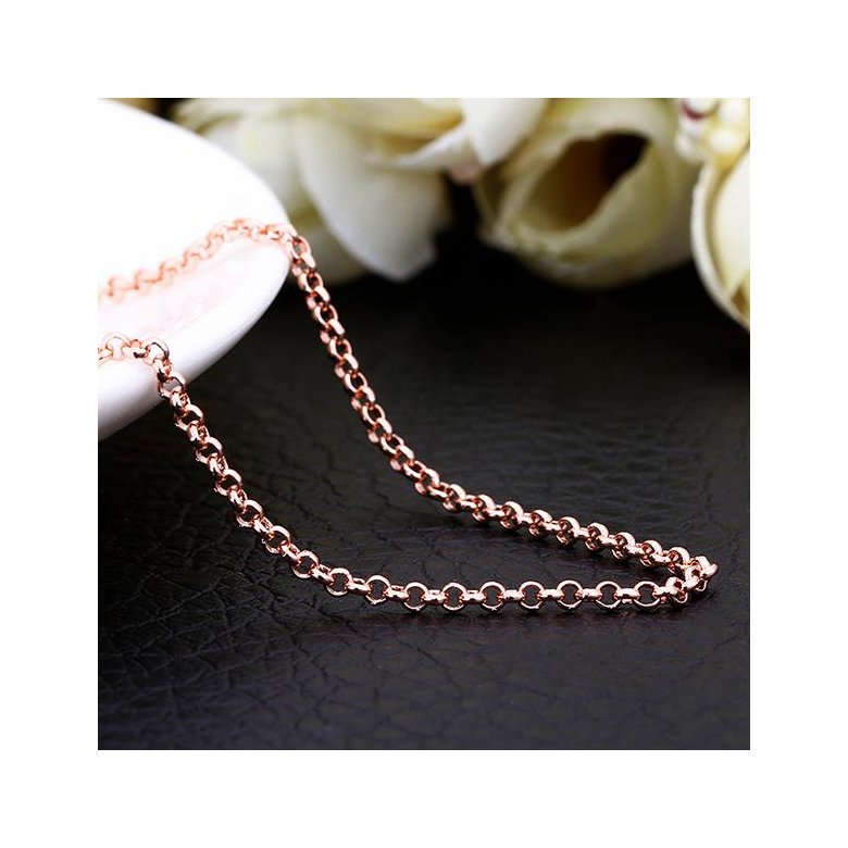 Wholesale Trendy Rose Gold Geometric Chain Nceklace TGCN020 0