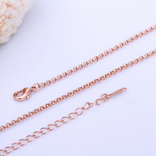 Wholesale Trendy Rose Gold Geometric Chain Nceklace TGCN020 1