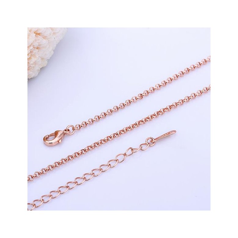 Wholesale Trendy Rose Gold Geometric Chain Nceklace TGCN020 1