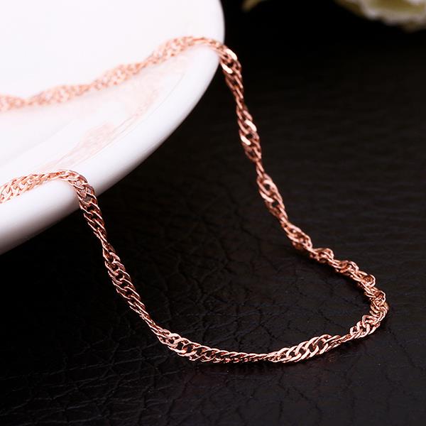 Wholesale Trendy Rose Gold Geometric Chain Nceklace TGCN023 0