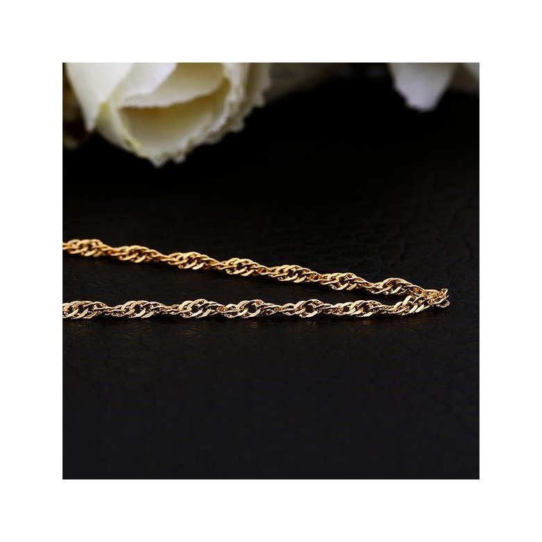 Wholesale Trendy Rose Gold Geometric Chain Nceklace TGCN023 3