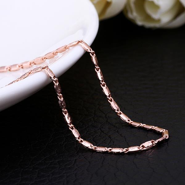 Wholesale Classic Rose Gold Geometric Chain Nceklace TGCN025 0