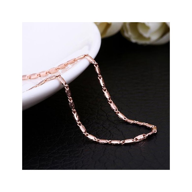 Wholesale Classic Rose Gold Geometric Chain Nceklace TGCN025 0