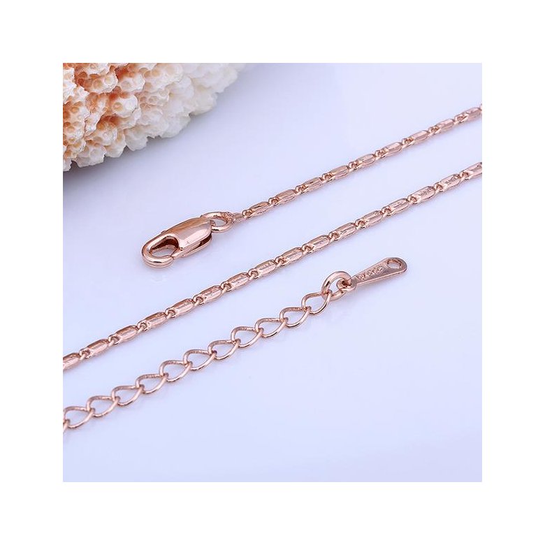 Wholesale Classic Rose Gold Geometric Chain Nceklace TGCN025 2