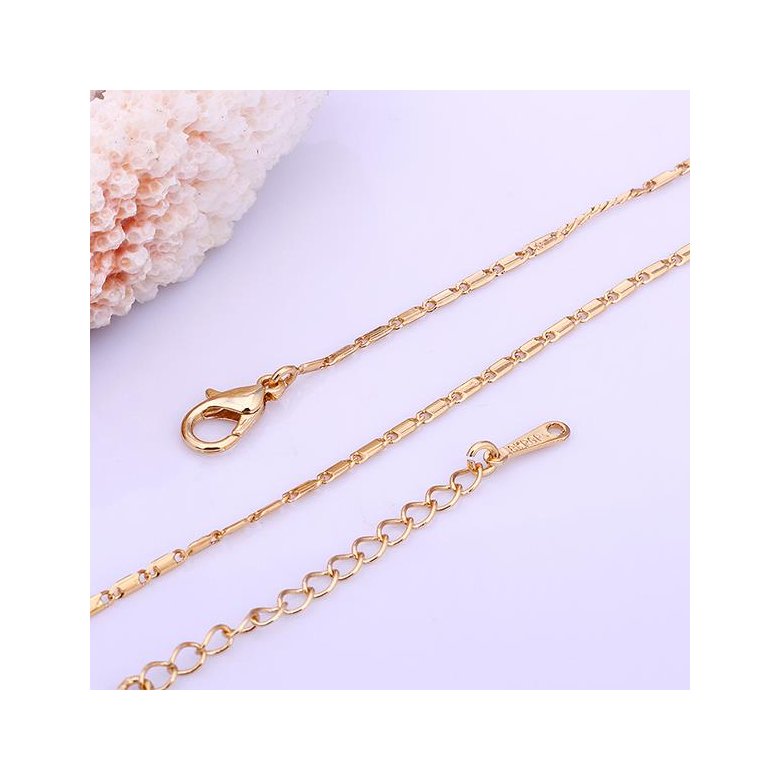 Wholesale Classic Rose Gold Geometric Chain Nceklace TGCN025 4