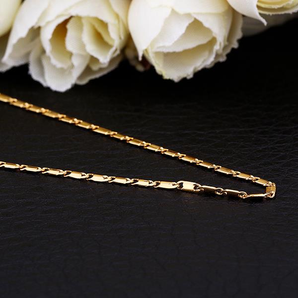 Wholesale Classic Rose Gold Geometric Chain Nceklace TGCN025 5