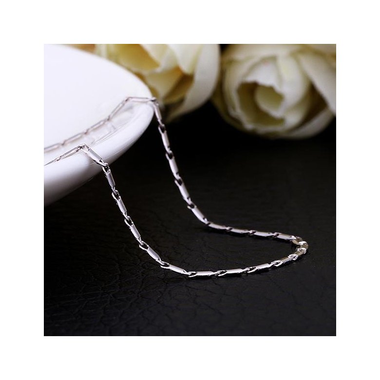 Wholesale Classic Platinum Geometric Chain Nceklace TGCN028 0