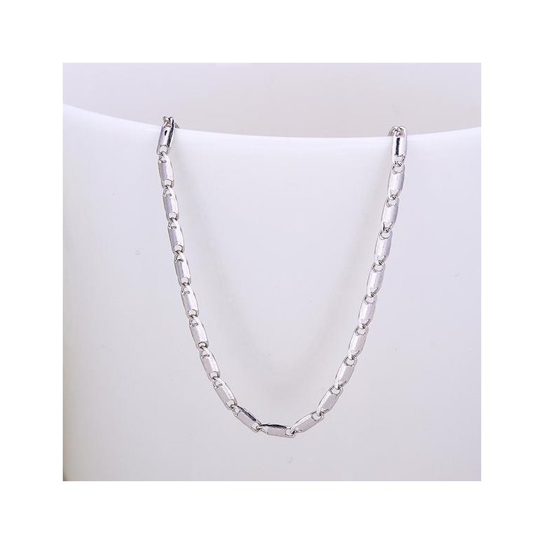 Wholesale Classic Platinum Geometric Chain Nceklace TGCN028 1