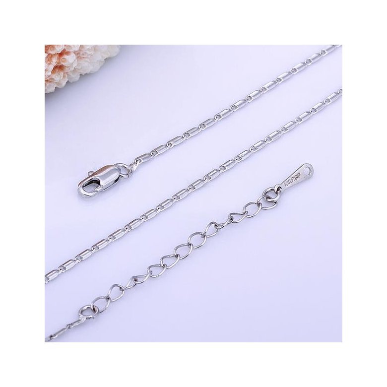 Wholesale Classic Platinum Geometric Chain Nceklace TGCN028 2