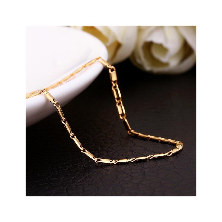 Wholesale Classic 24K Gold Geometric Chain Nceklace TGCN032 2