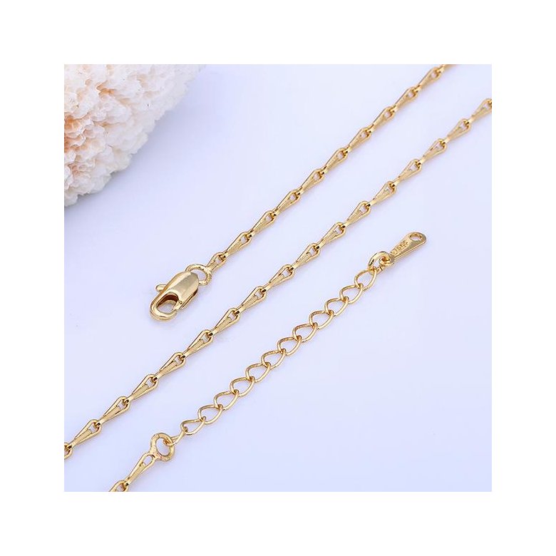 Wholesale Classic 24K Gold Geometric Chain Nceklace TGCN033 1