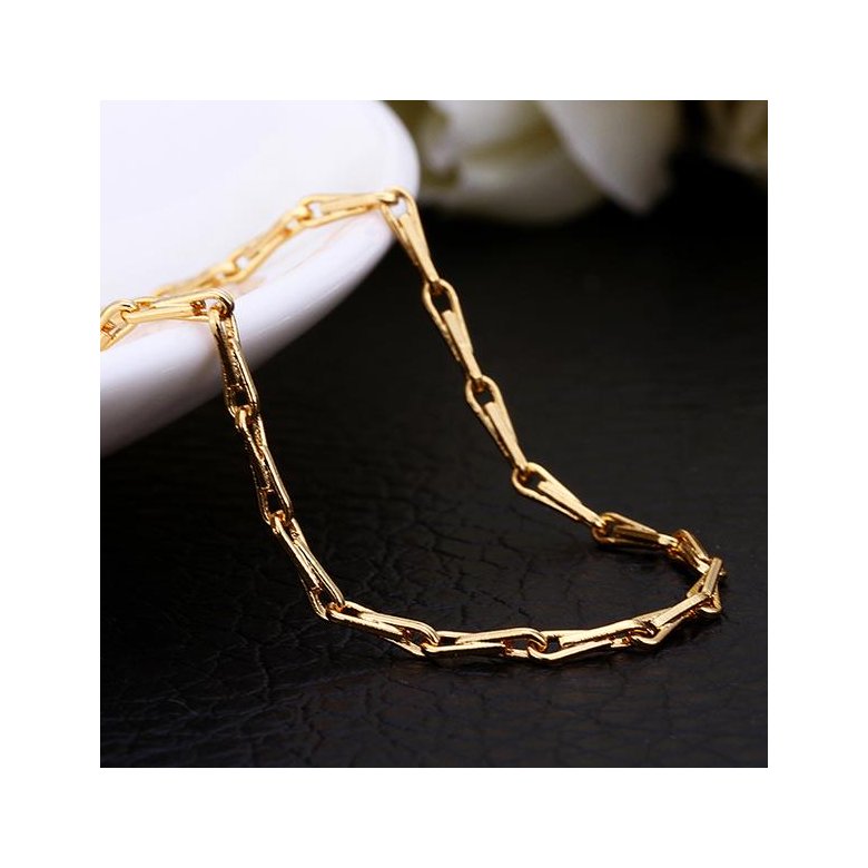 Wholesale Classic 24K Gold Geometric Chain Nceklace TGCN033 2