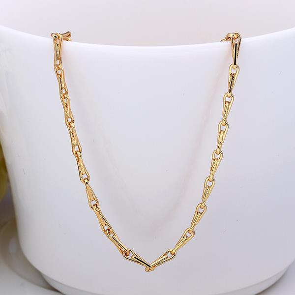 Wholesale Classic 24K Gold Geometric Chain Nceklace TGCN033 3