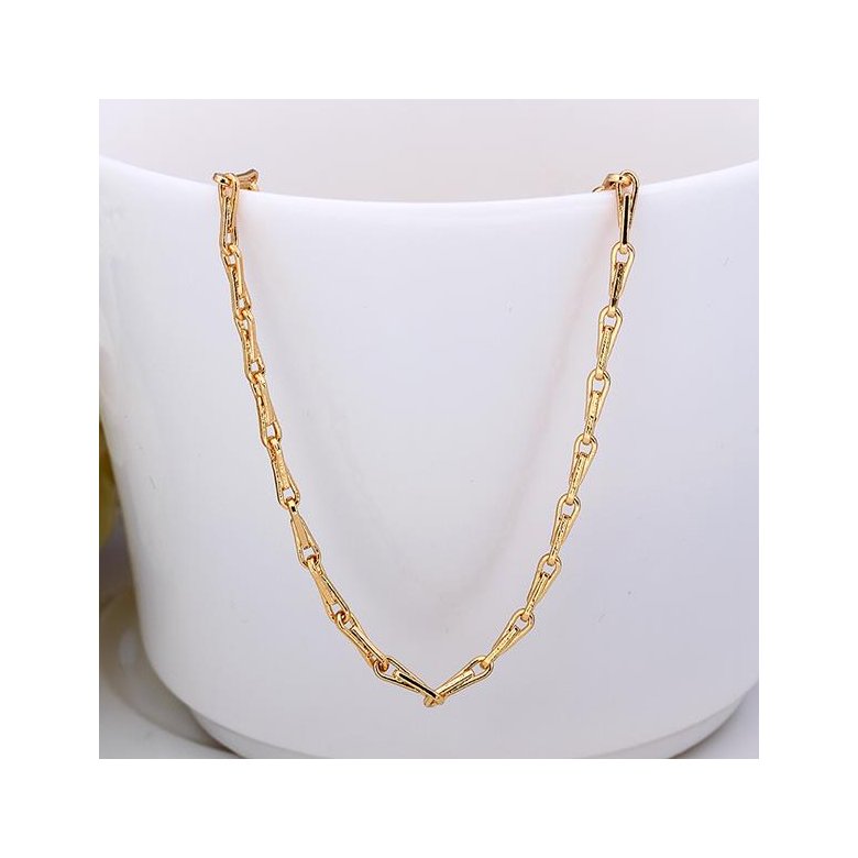 Wholesale Classic 24K Gold Geometric Chain Nceklace TGCN033 3