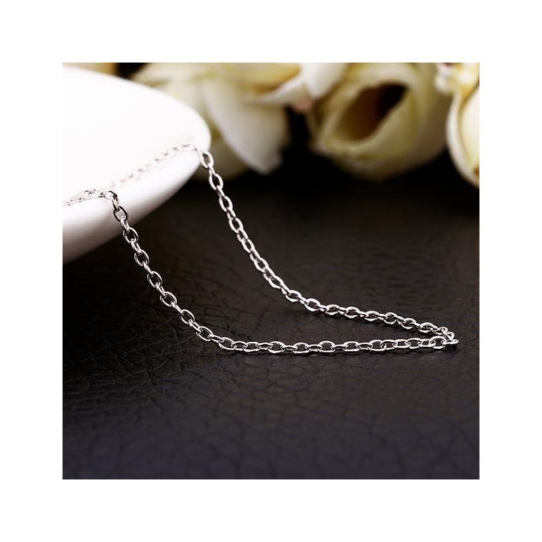 Wholesale Trendy Platinum Geometric Chain Nceklace TGCN034 0