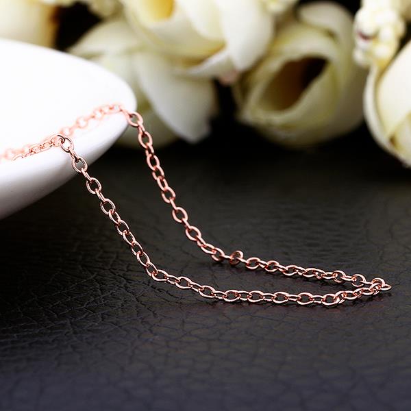 Wholesale Trendy Rose Gold Geometric Chain Nceklace TGCN035 0