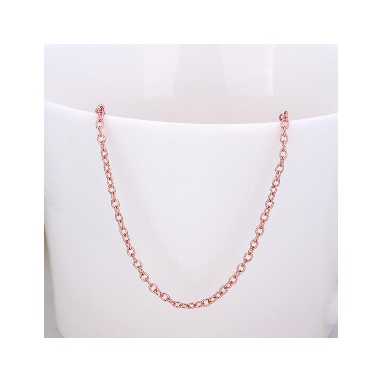 Wholesale Trendy Rose Gold Geometric Chain Nceklace TGCN035 1