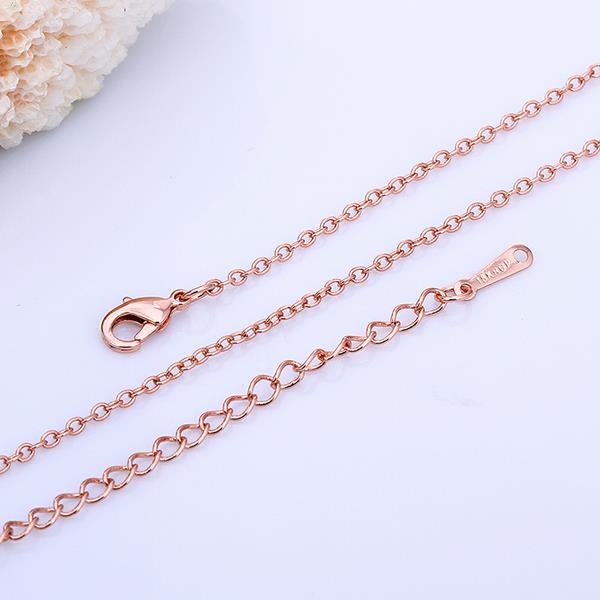 Wholesale Trendy Rose Gold Geometric Chain Nceklace TGCN035 2