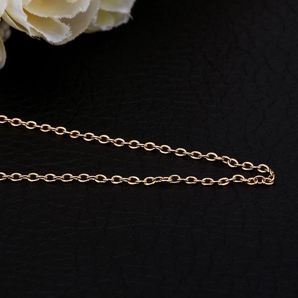 Wholesale Trendy Rose Gold Geometric Chain Nceklace TGCN035 3