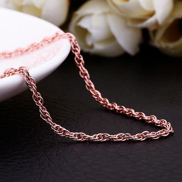 Wholesale Classic Rose Gold Geometric Chain Nceklace TGCN037 0