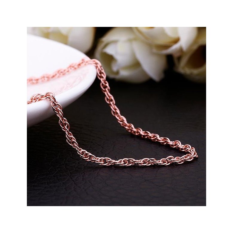 Wholesale Classic Rose Gold Geometric Chain Nceklace TGCN037 0