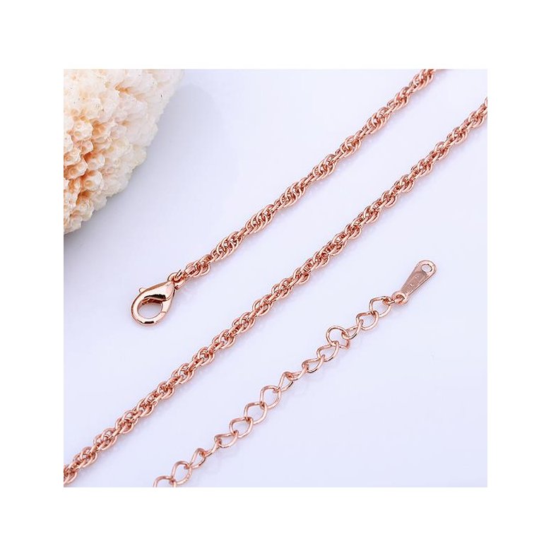 Wholesale Classic Rose Gold Geometric Chain Nceklace TGCN037 2