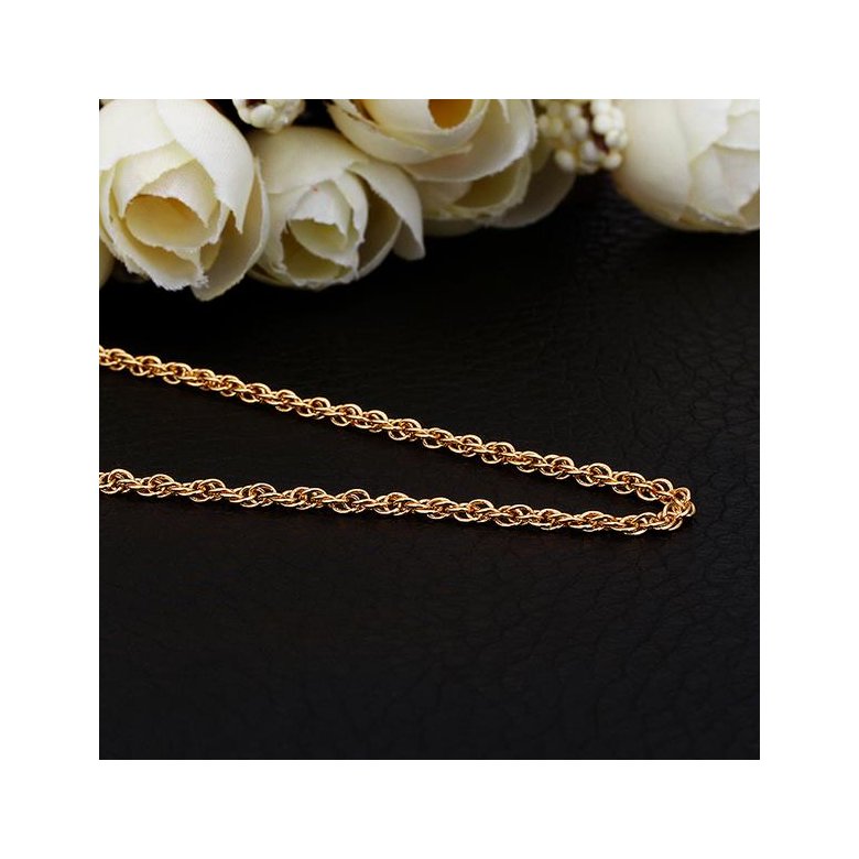 Wholesale Classic Rose Gold Geometric Chain Nceklace TGCN037 3