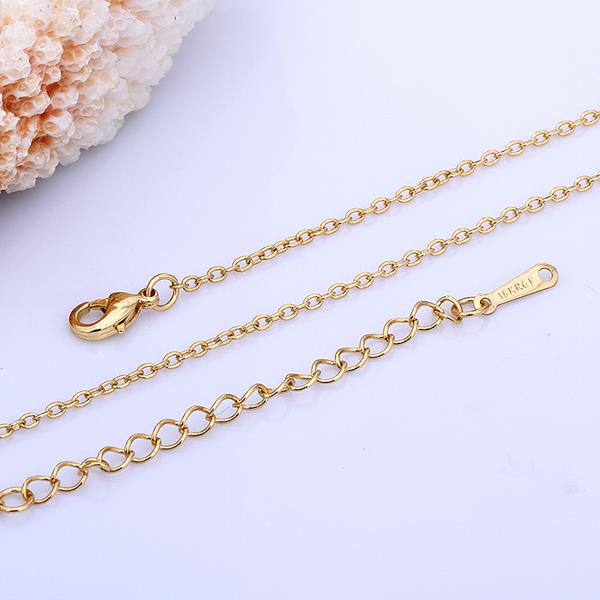 Wholesale Trendy 24K Gold Geometric Chain Nceklace TGCN038 0