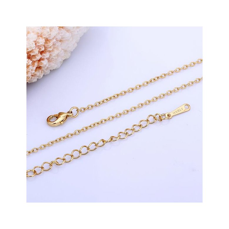 Wholesale Trendy 24K Gold Geometric Chain Nceklace TGCN038 0